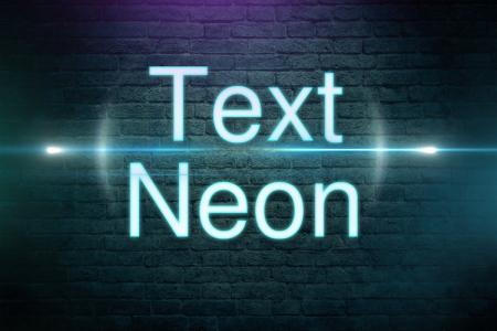 Neon Text Effect Light