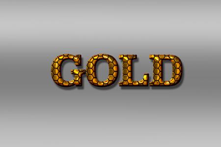 Gold Text Effect style