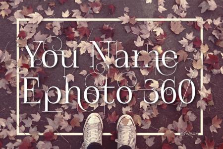 Typography  online:  Leaf autumn