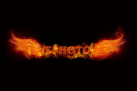 Flame lettering effect