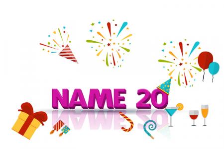 Create birthday cards by 3D names