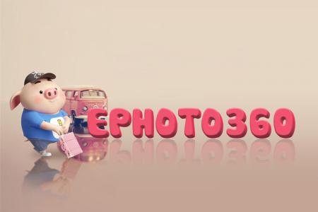 Lovely cute 3D text effect with pig