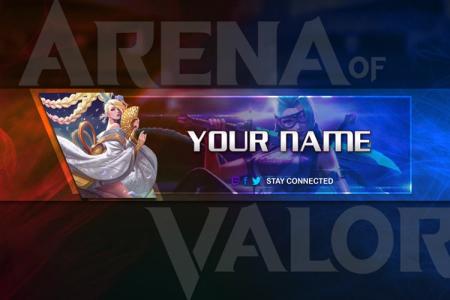 Create Youtube banner for the AOV, ROV  game