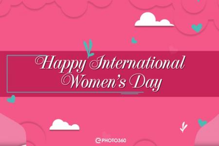 Create a greeting video card for International Women's Day on March 8