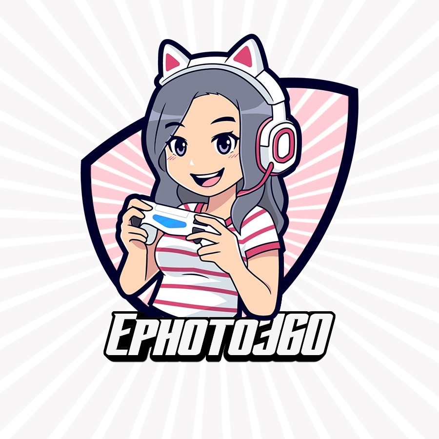 Anime Gamer Girl Logo Graphic by tkztype · Creative Fabrica