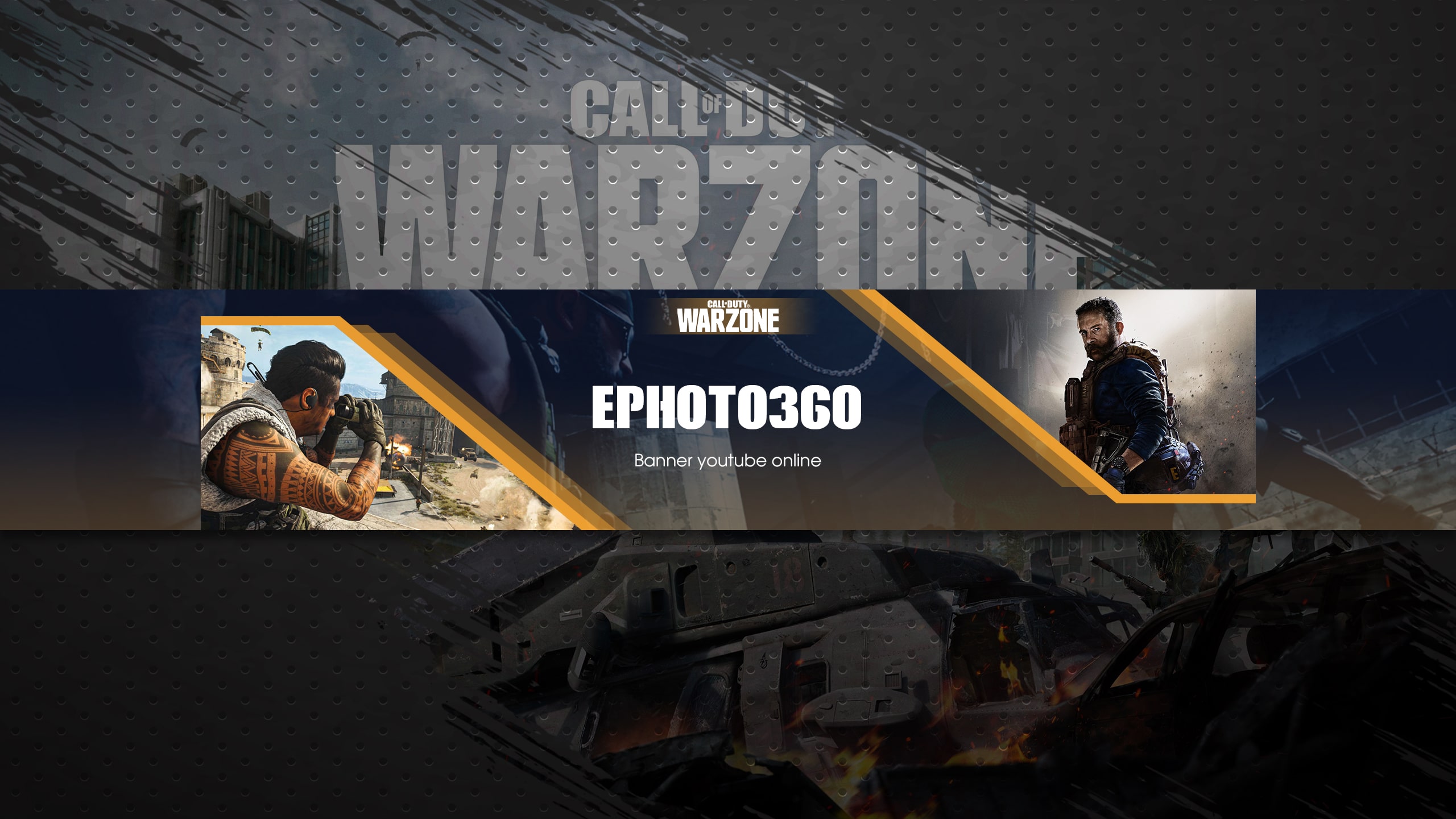 Create Call Duty Warzone YouTube Banner Online