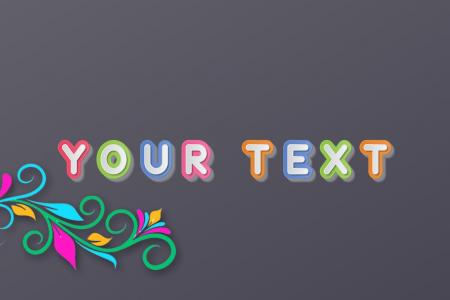 Colorful text effects