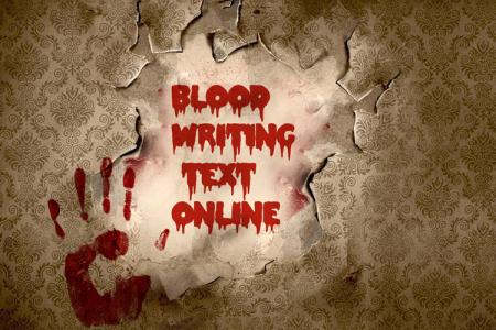 Write Blood text on the wall