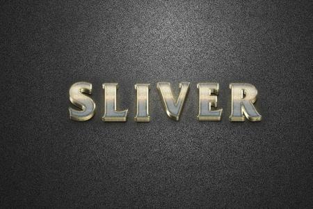 3D silver text effect