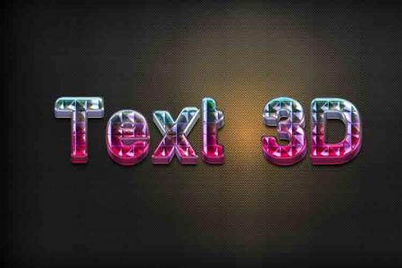 3D ruby ​​stone Text