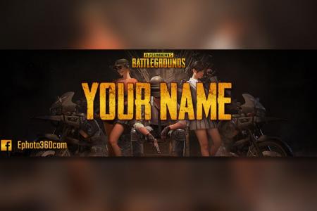 Create a youtube banner game of PUBG cool
