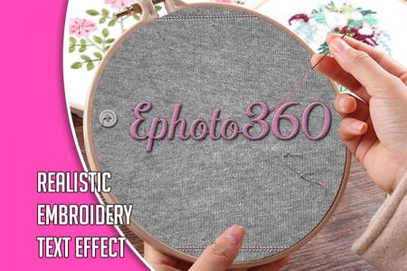 Create a realistic embroidery text effect online