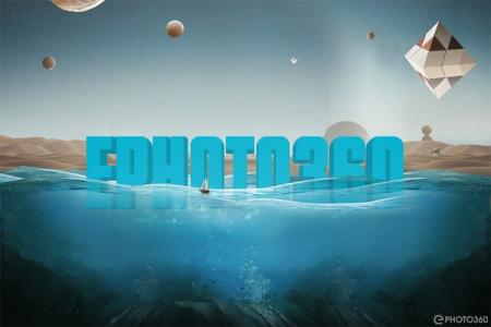 3D underwater text effect online
