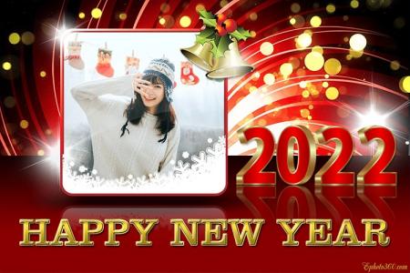 Photo frame happy new year 2022