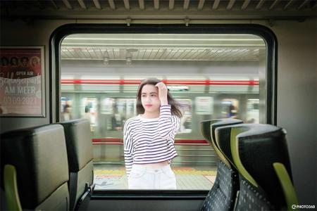 Create train window photo frames online