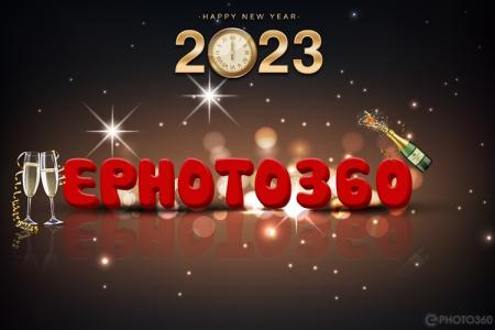 Happy New Year 2023 Greeting Card Text