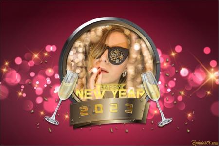 New Year Fireworks Photo Frame 2023
