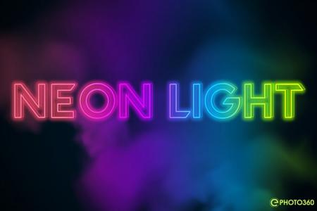 Create colorful neon light text effects online