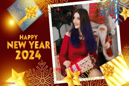 Create a video greeting card for the new year 2024