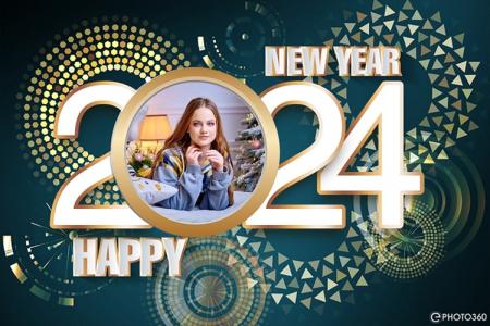 New Year 2024 Frame - New Year Greetings 2024