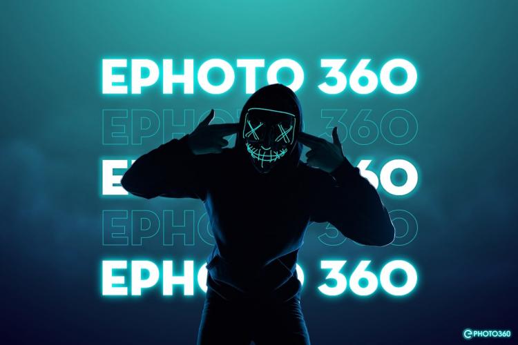 Create anonymous hacker avatars cyan neon