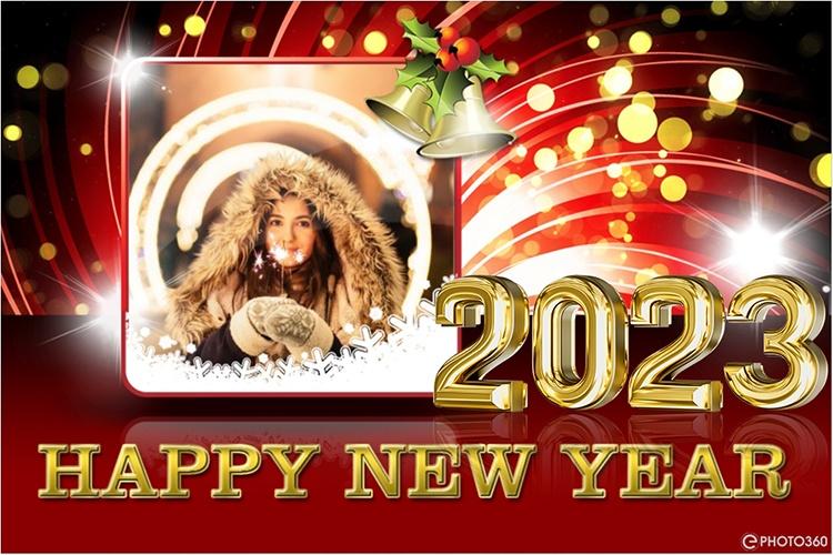 Photo frame happy new year 2023