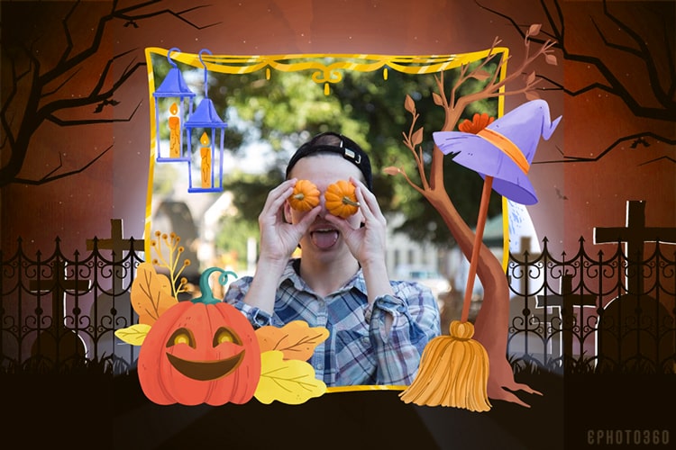 Create avatar halloween border frame