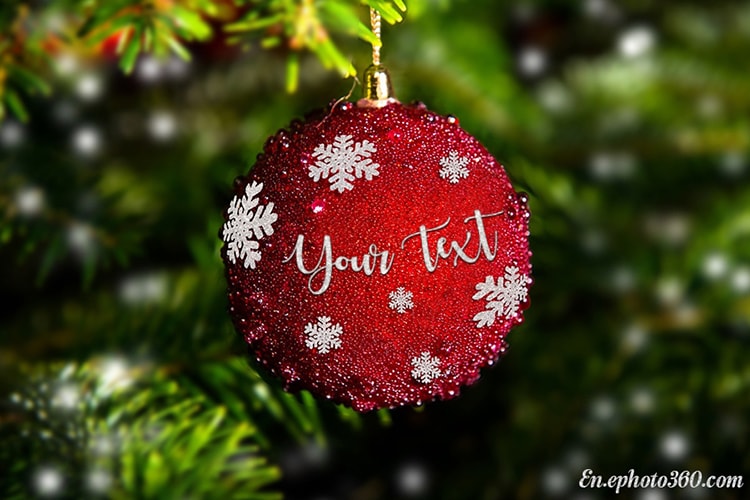 Write Texts On Beautiful Christmas Ball Ornaments