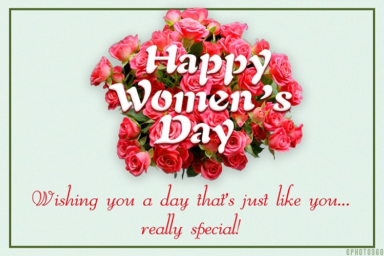 Create card 8 March, happy international women's day online