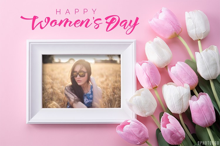 Tulip photo frame to celebrate International Women's Day 8 March
