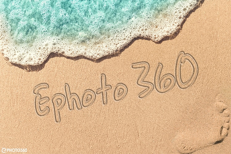 Create a summery sand writing text effect