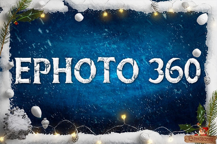 Christmas snow text effect online