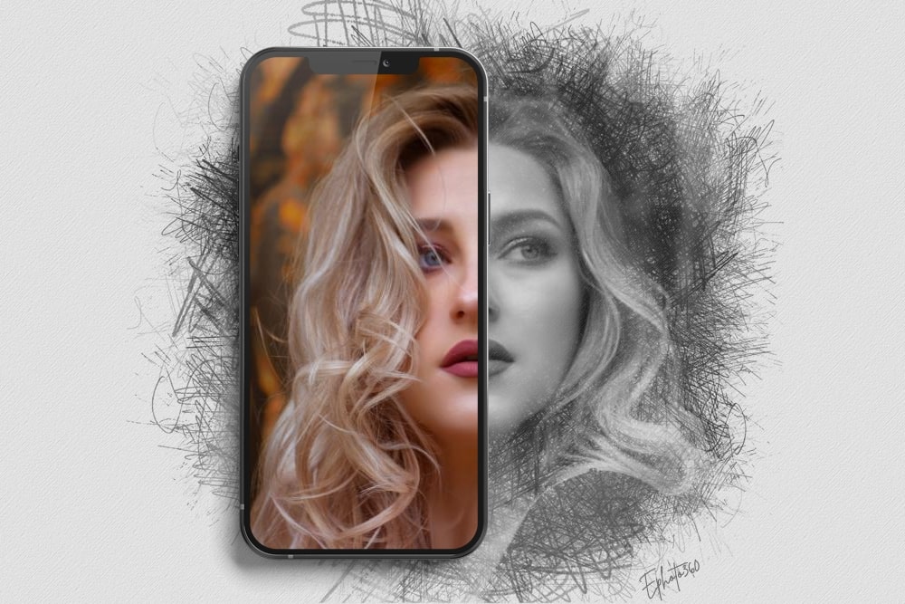 Portrait Pencil Sketch Photo Effect Addons  Envato Elements