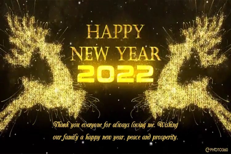 Create video greeting cards for the new year 2022 online