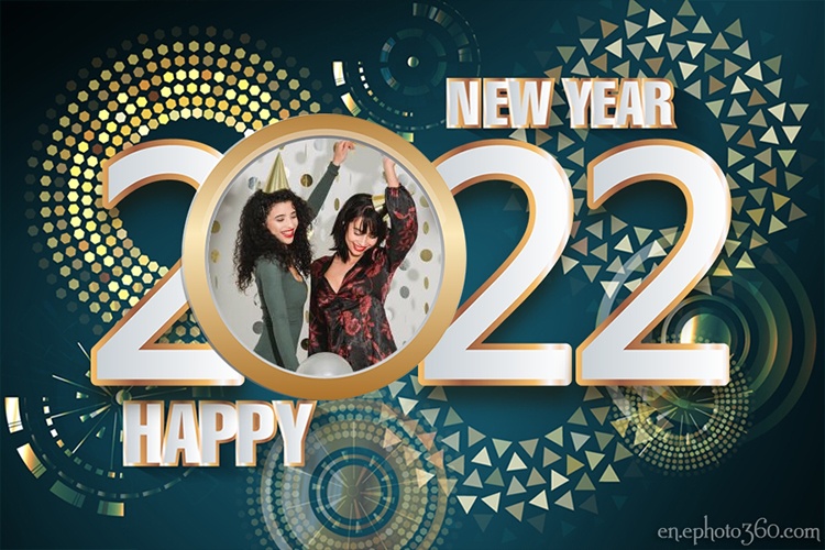 New Year 2022 Frame - New Year Greetings 2022