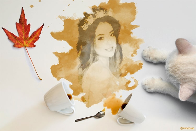 Create coffee art drawing online