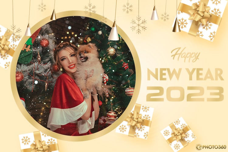 Create New Year video greeting cards with your photo
