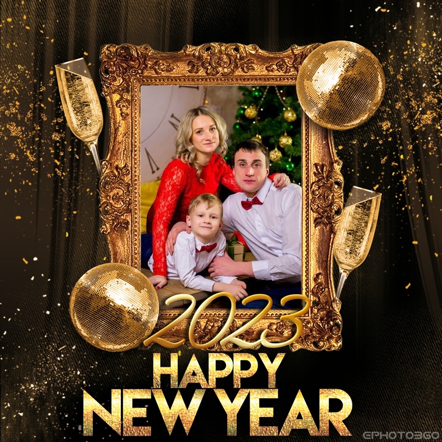 Luxury New Year Photo Frame 2023 Free Download