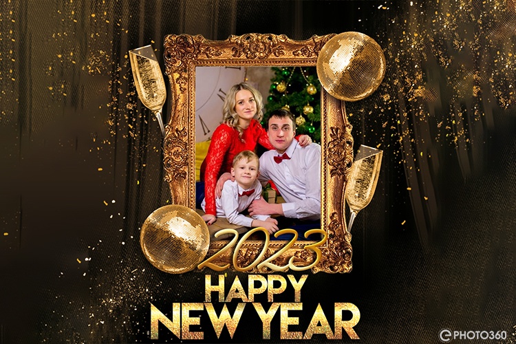 Luxury New Year Photo Frame 2023 Free Download