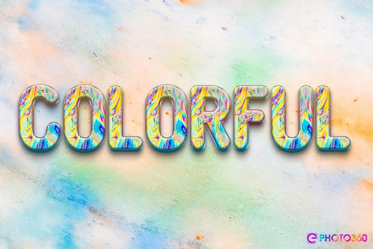 Create 3D colorful paint text effect online