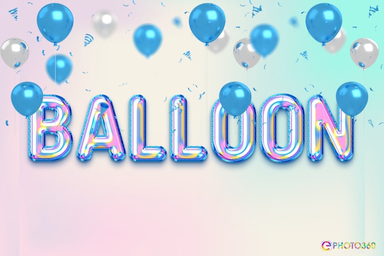 Beautiful 3D foil balloon effects for holidays and birthday
