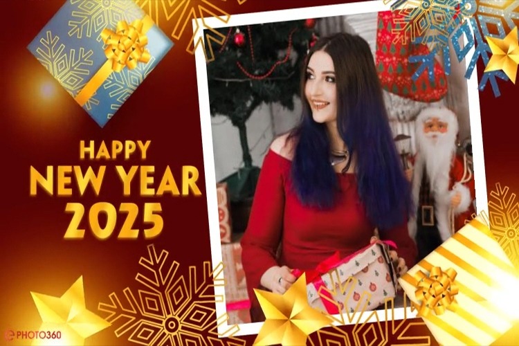 Create a video greeting card for the new year 2025